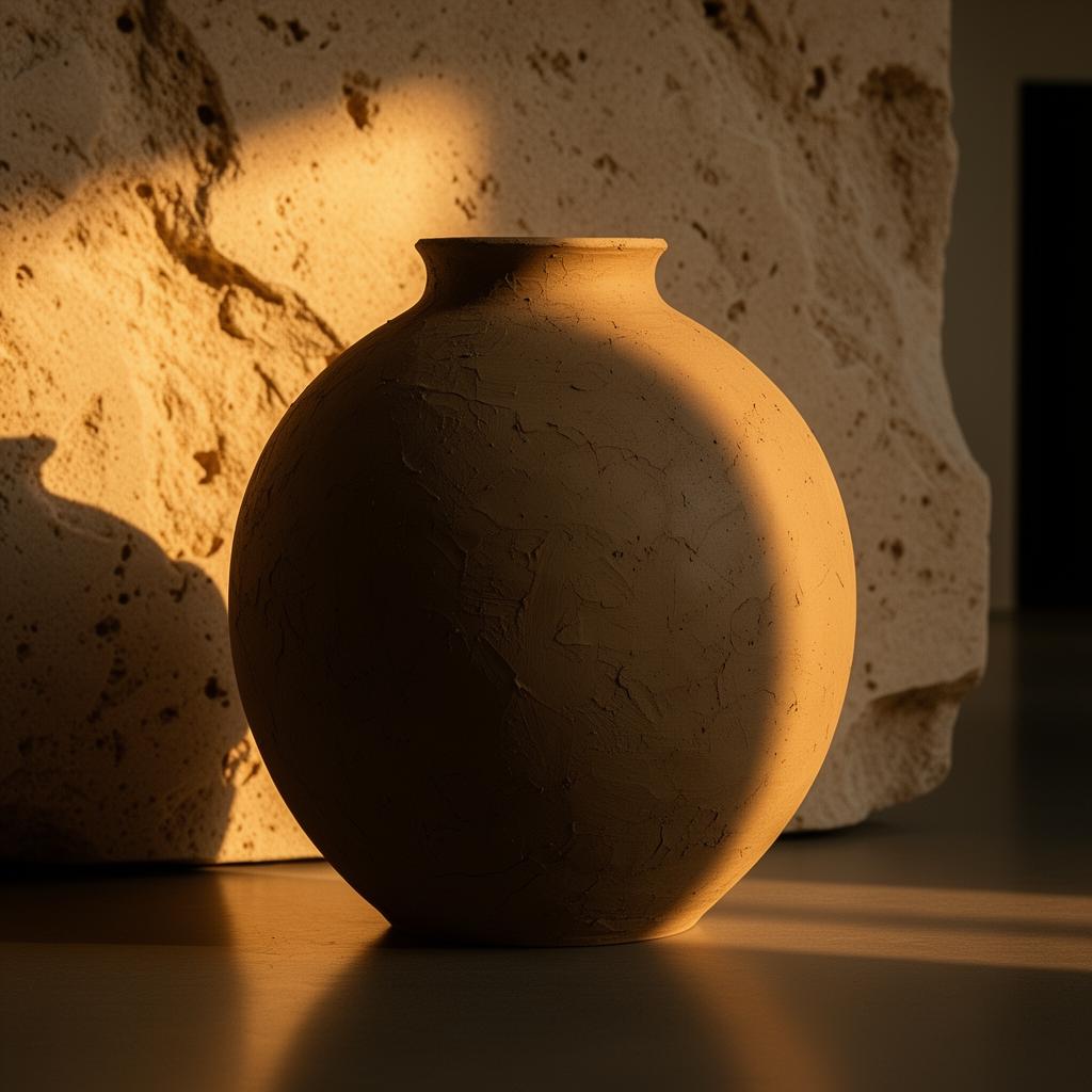 Sculptural handcrafted vase by Ecoterra